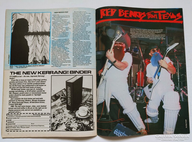 Extra Kerrang 1985/7 Billy Idol Nico Black Oak Gary Glitter Chris Rea Madhatter Debbie Bonham Beards