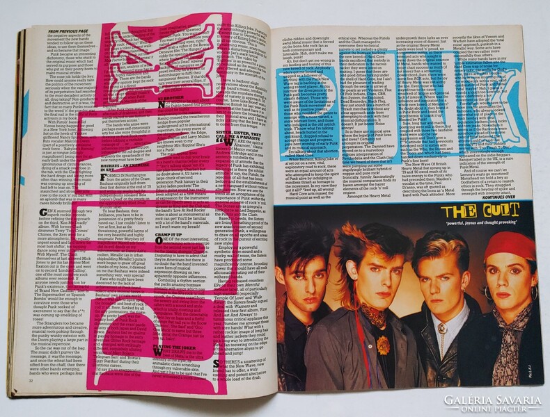 Extra Kerrang 1985/7 Billy Idol Nico Black Oak Gary Glitter Chris Rea Madhatter Debbie Bonham Beards