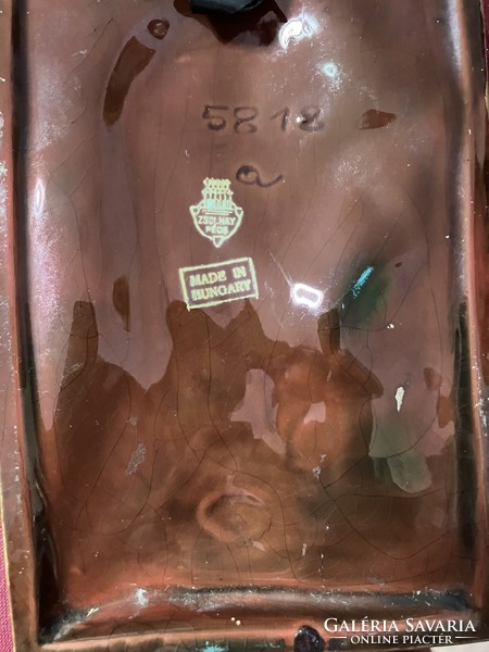 ZSOLNAY EOZIN PORCELÁN FALIKÉP, SZŰZ MÁRIA PLAKETT