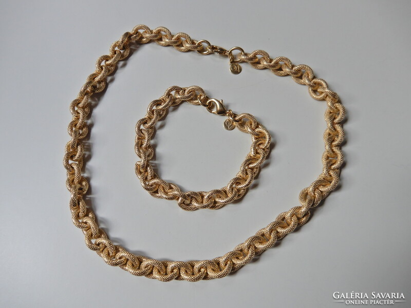 Vintage QUO VADIS márkájú minőségi aranyozott ékszer szett