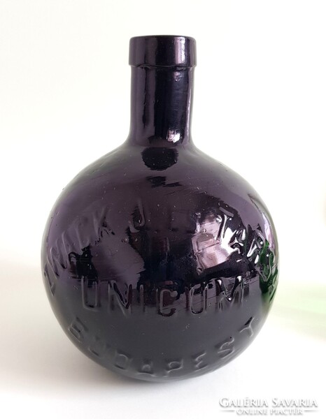 ZWACK J. és TÁRSAI Unicum Budapest üveg palack 3db+kártya+matrica