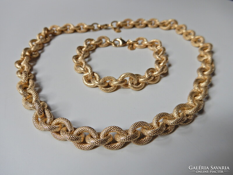 Vintage QUO VADIS márkájú minőségi aranyozott ékszer szett