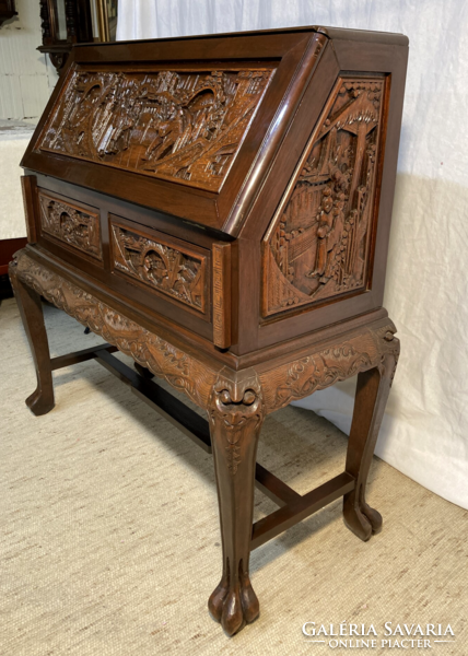 Kínai faragott írószekreter