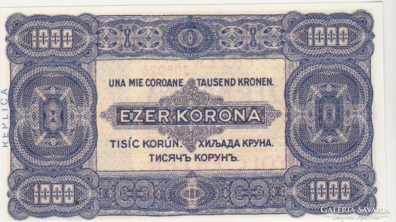 Magyarország 1000 korona 8 fillér 1925 REPLIKA