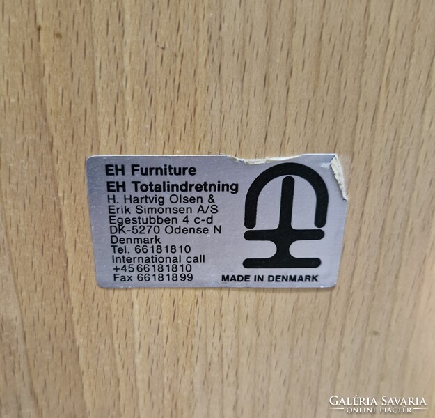 Jelzett dán lerakóasztal, dohányzóasztal plywood, hajlított