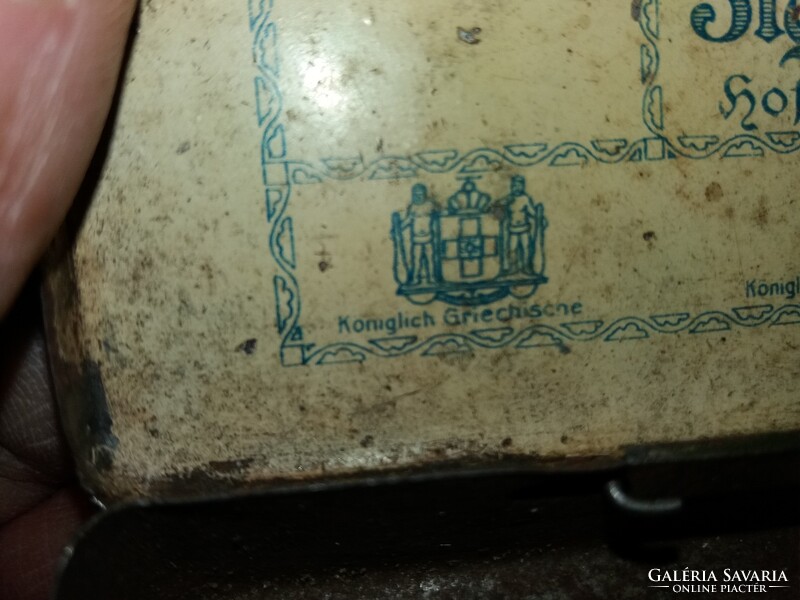 Antik 19.sz.WALDORF - ASTORIA fém lemez cigarettás szivarkás doboz a képek szerint