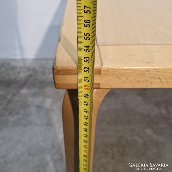 Jelzett dán lerakóasztal, dohányzóasztal plywood, hajlított