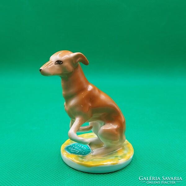Retro  Kolozsvári Zsolnay/ Iris Cluj porcelán kutya figura