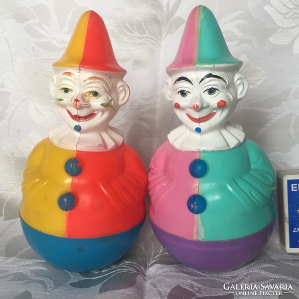 Régi, retró Western Germany Rolly (toys)Polly csörgő játék figura,keljfeljancsi,kelj fel jancsi baba