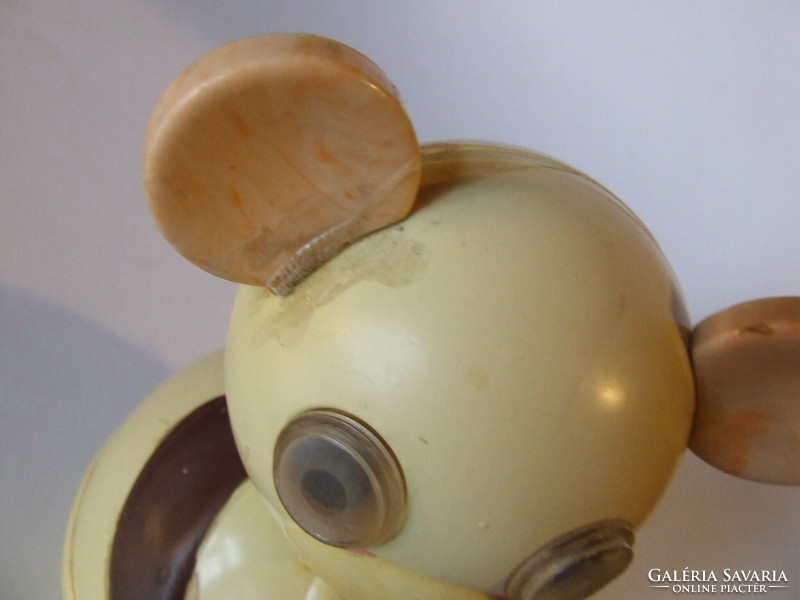 Régi, retró vintage játék csörgő figura, kelj fel jancsi baba,keljfeljancsi, maci, mackó változatban