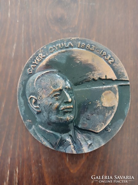 Gayer Gyula bronz plakett   Méret: 10 cm.