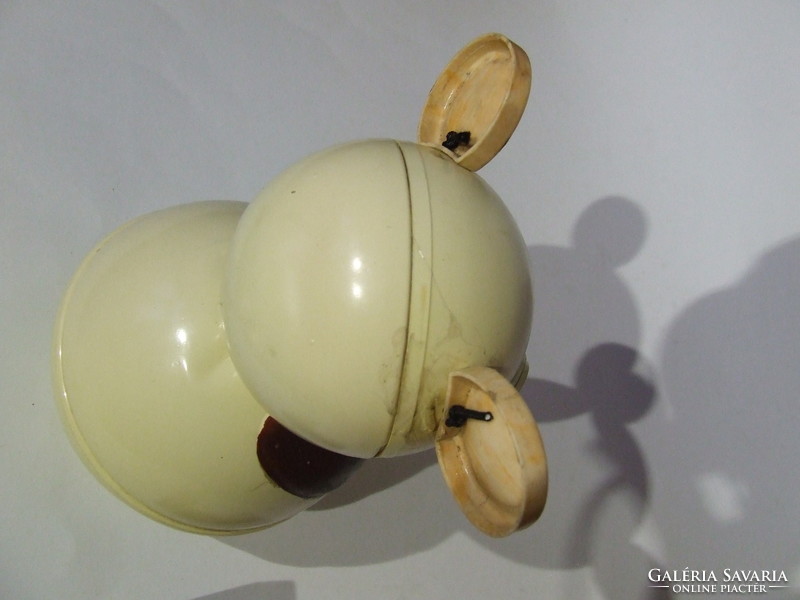 Régi, retró vintage játék csörgő figura, kelj fel jancsi baba,keljfeljancsi, maci, mackó változatban