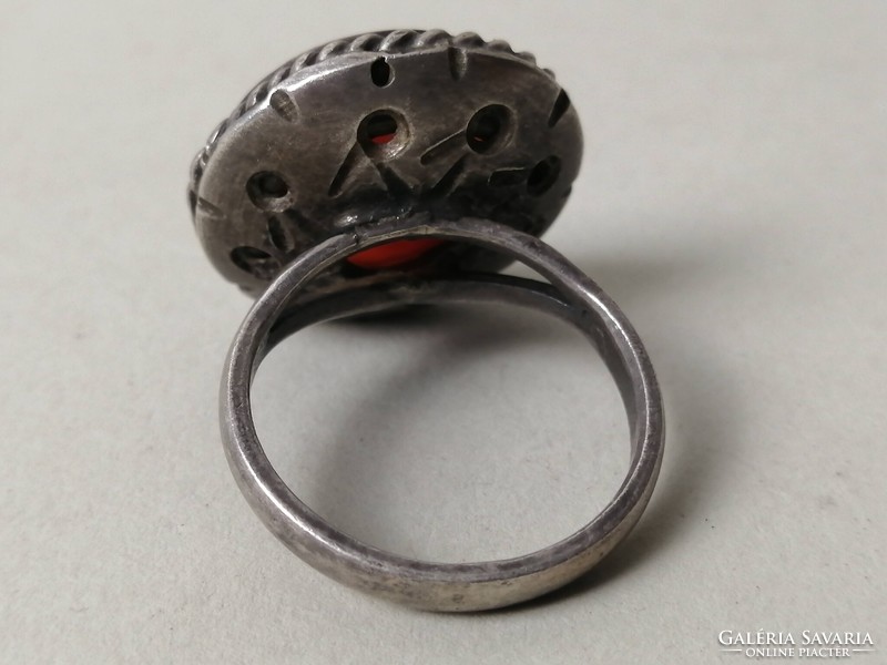 ISZLÁM FELIRATOS EZÜST GYŰRŰ VÉSETT KARNEOLLAL  -  CARNELIAN RING ISLAMIC INTAGLIO