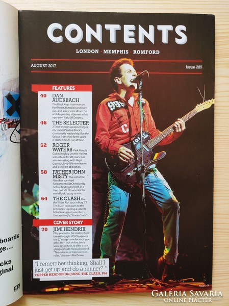 Mojo 2017/8 Hendrix U2 Depeche Mode Kraftwerk Auerbach Selecter Clash Roger Waters John Misty Radioh