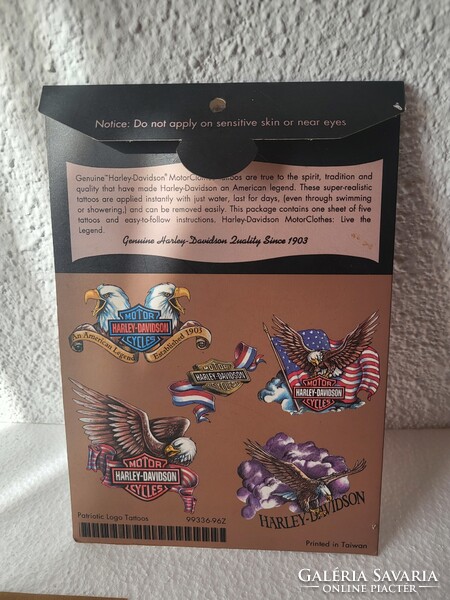 Harley Davidson tetováló matrica