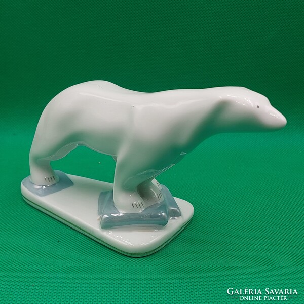 Retro  Kolozsvári Zsolnay Iris/ Iris Cluj porcelán  jegesmedve figura