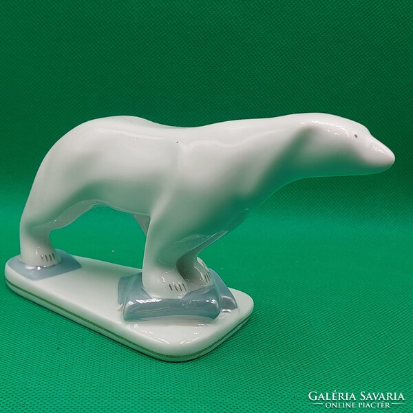 Retro  Kolozsvári Zsolnay Iris/ Iris Cluj porcelán  jegesmedve figura