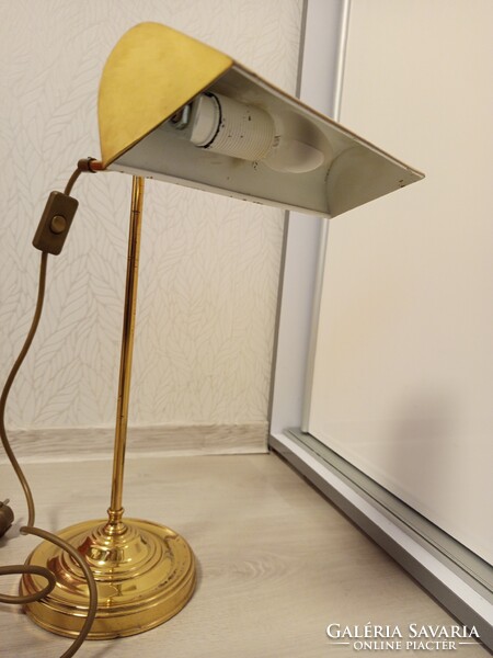 Bankár lámpa stílus arany színben,44 cm magas
