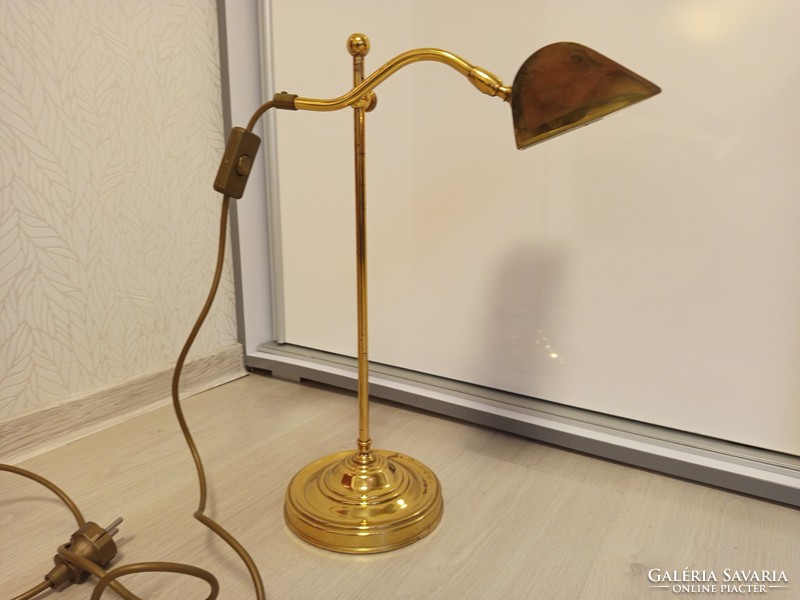 Bankár lámpa stílus arany színben,44 cm magas