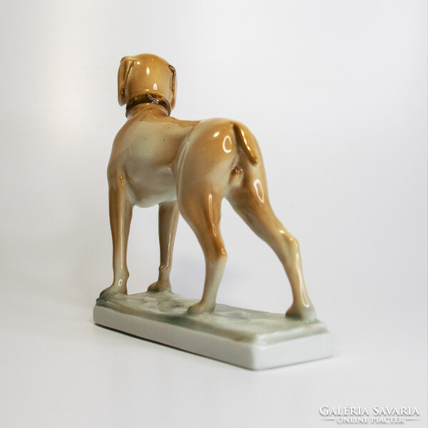 Zsolnay vizsla kutya figura