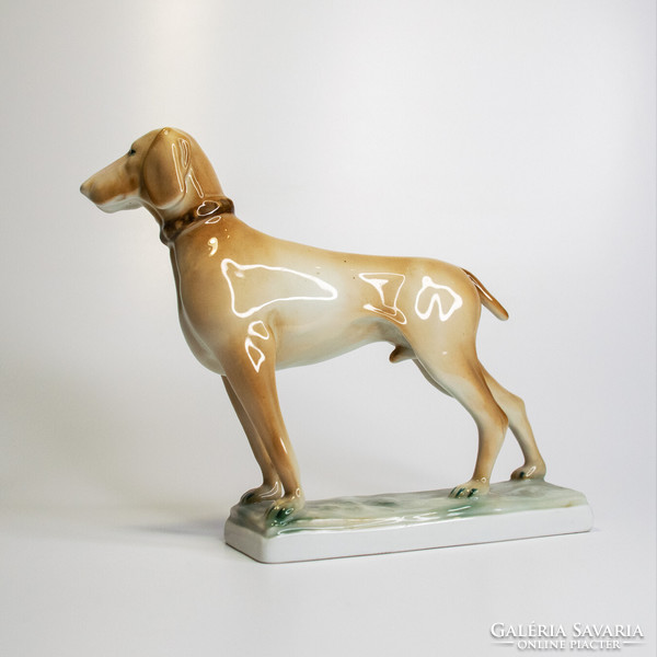 Zsolnay vizsla kutya figura