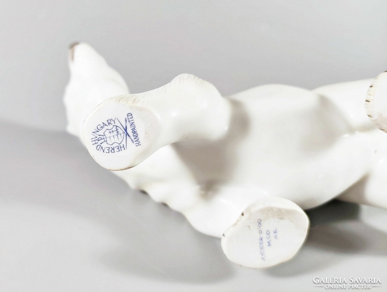 HERENDI, KÖLYÖK JEGESMEDVE 14 CM KÉZZEL FESTETT PORCELÁN FIGURA MCD, HIBÁTLAN! (J070)