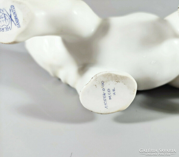 HERENDI, KÖLYÖK JEGESMEDVE 14 CM KÉZZEL FESTETT PORCELÁN FIGURA MCD, HIBÁTLAN! (J070)