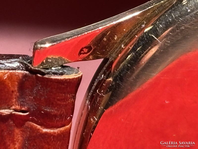 14K Rosé arany gyári tokos 1958-as Doxa saját gyári dobozában, szép számlap, Hirsch szíj 35 mm k.n.