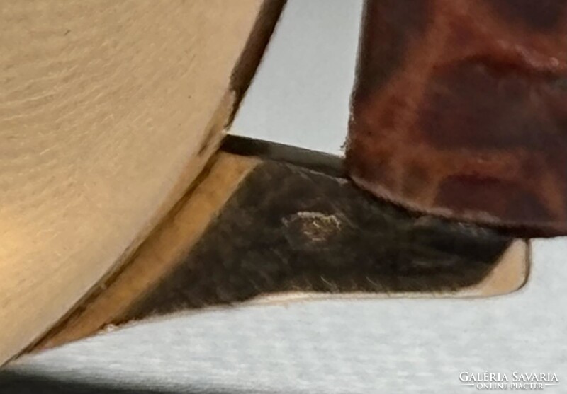 14K Rosé arany gyári tokos 1958-as Doxa saját gyári dobozában, szép számlap, Hirsch szíj 35 mm k.n.