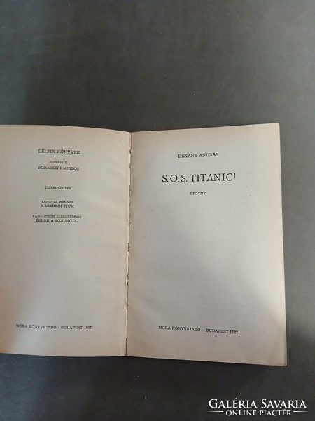 Dékány András - SOS Titanic! - 1967 - Delfin könyvek