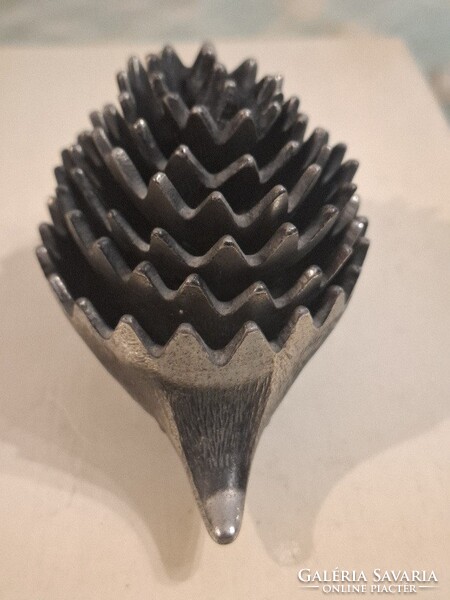 Walter Bosse stílusú retro fém sün, süni hamutartó a 60 évekből, 6 részes, teljes, szép állapotban