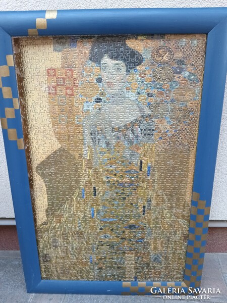 Gustav Klimt peazzle kép keretben. Alkudható.
