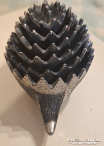 Walter Bosse stílusú retro fém sün, süni hamutartó a 60 évekből, 6 részes, teljes, szép állapotban