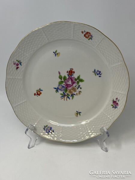Herendi porcelán lapostányér Bouquet de Cornélia HBC mintával (25cm) RZ