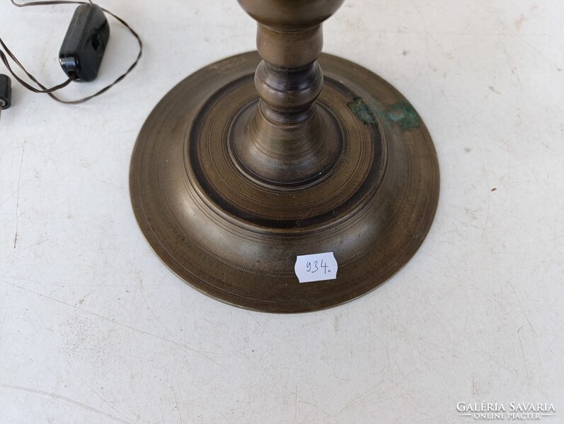 Antik zsidó oroszlános bronz 4 karú gyertyatartó átszerelt lámpa kétfejű sas 934 1444