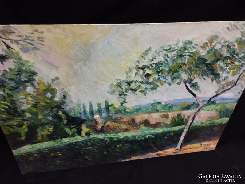 Monos József - Délutáni napsütés olaj, farost festmény 50x70 cm