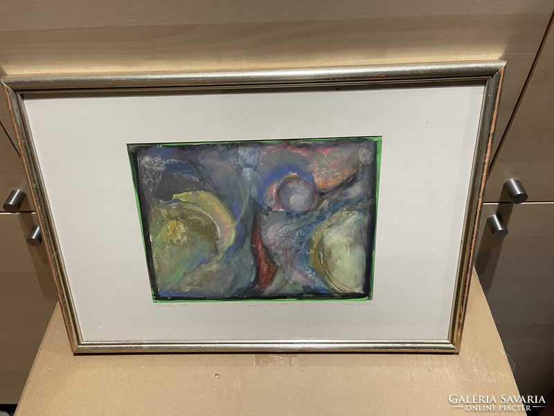 Litkei József: Kozmosz 1987 gouache