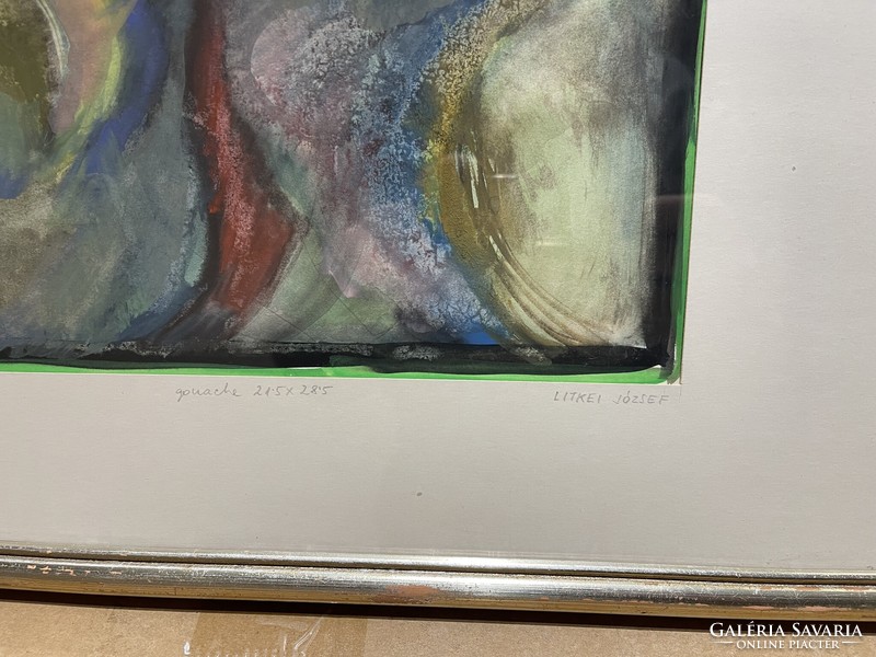 Litkei József: Kozmosz 1987 gouache