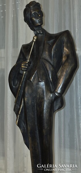 Alexander Danel Art-deco bronz nagyméretű szobor pár