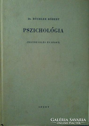 Pszichológia (testnevelés és sport) - Dr. Büchler Róbert