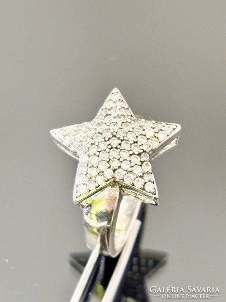 Káprázatos, masszív tömör ezüst gyűrű