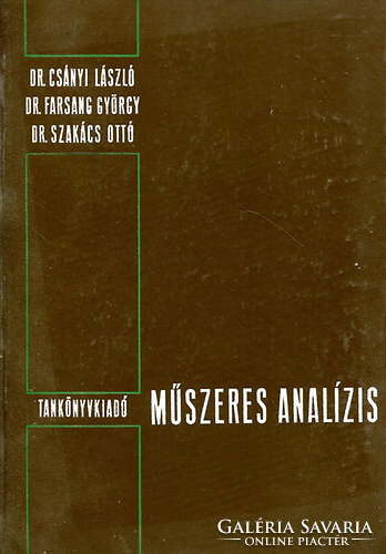 Műszeres analízis - Dr. Csányi-Dr. Farsang-Szakács