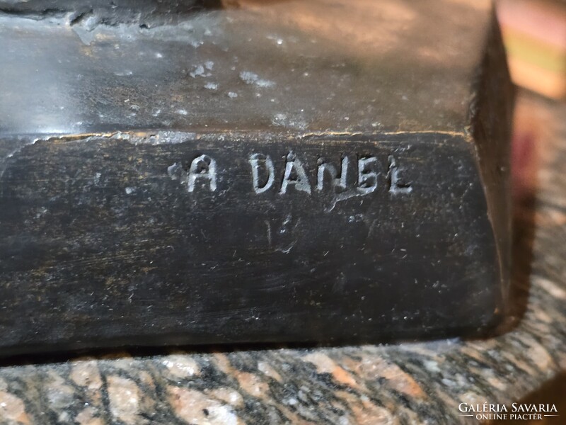 Alexander Danel Art-deco bronz nagyméretű szobor pár