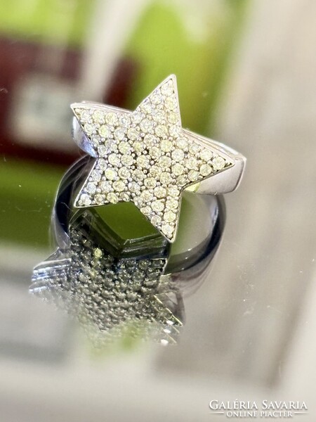 Káprázatos, masszív tömör ezüst gyűrű