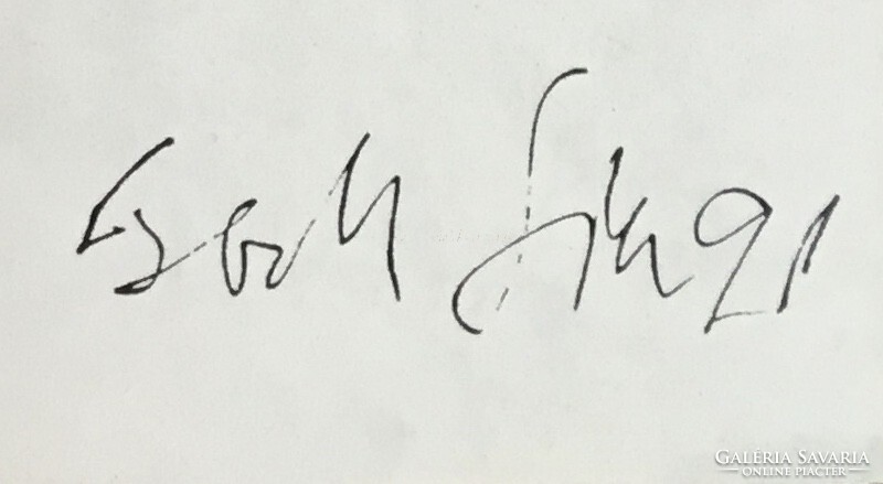 Csorba Simon László (1943-): Alak. Fénymásolat (xerox), papír, jelzett a xeroxon. 41,5x29,5 cm