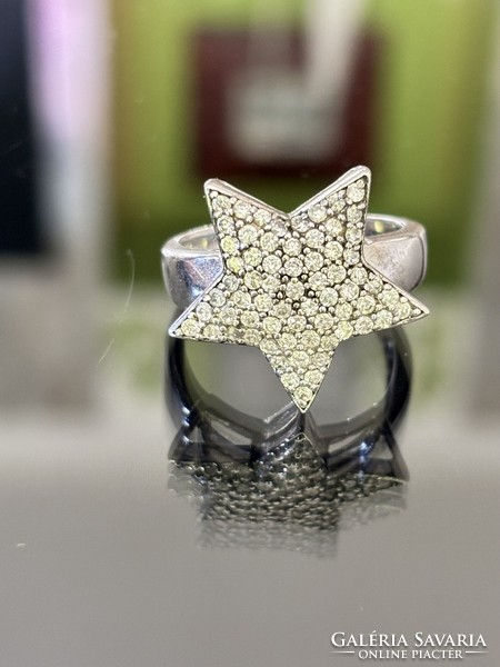 Káprázatos, masszív tömör ezüst gyűrű