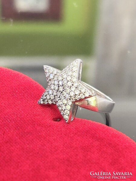 Káprázatos, masszív tömör ezüst gyűrű