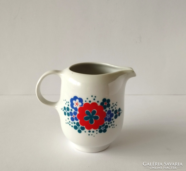 Alföldi porcelán kék-piros virágos menzamintás kis kiöntő,pótlásnak