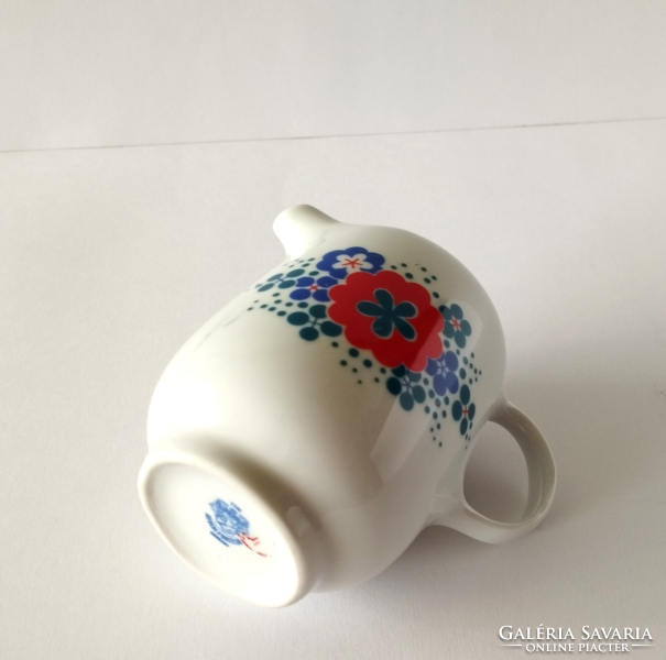 Alföldi porcelán kék-piros virágos menzamintás kis kiöntő,pótlásnak