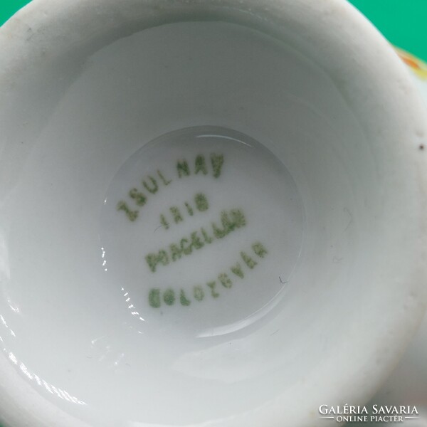 Ritka antik gyűjtői Zsolnay  Iris Porcelán ( Kolozsvár) szecessziós  porcelán  kiöntő az 1940-es éve